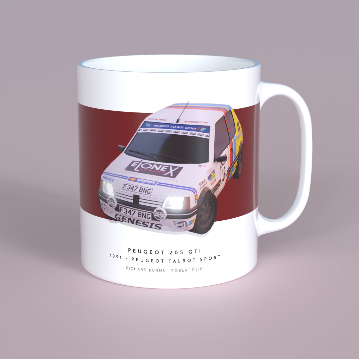 Richard Burns Peugeot 205 GTI 1.6 Mug